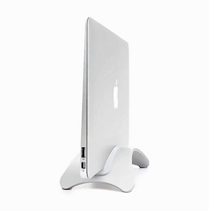 Aluminum Space-saving Laptop Vertical Stand Desktop Erected Holder for MacBook Pro Air Retina 3pcs Silica Gel Pad Available