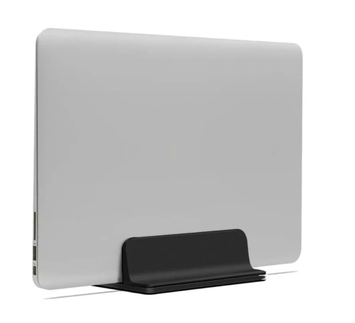 Besegad Laptop Holder Adjustable Vertical Stand Space Saving Desktop Mount Bracket Pad for Apple MacBook Lenovo YOGA Notebook