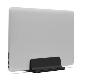 Besegad Laptop Holder Adjustable Vertical Stand Space Saving Desktop Mount Bracket Pad for Apple MacBook Lenovo YOGA Notebook